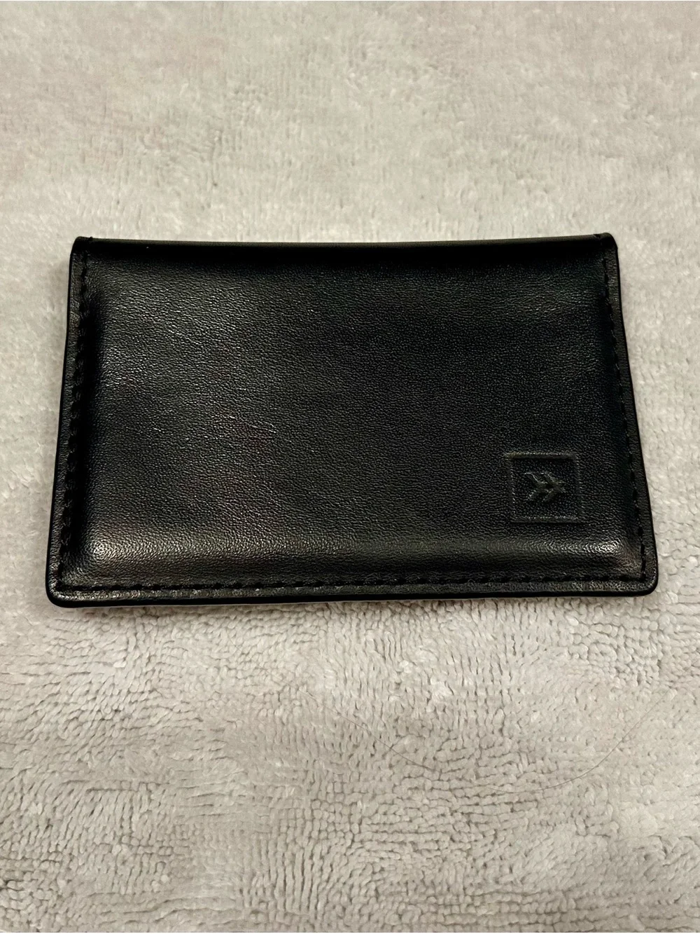 Classic Black Leather Card & Key Holder
